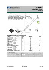 AON6416 Datasheet Cover