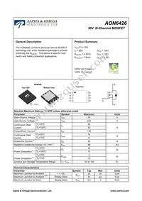 AON6426 Datasheet Cover