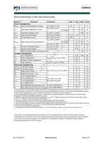 AON6435 Datasheet Page 2
