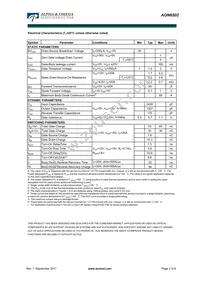 AON6502 Datasheet Page 2