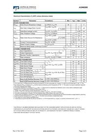 AON6506 Datasheet Page 2