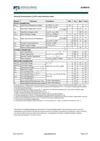 AON6516 Datasheet Page 2