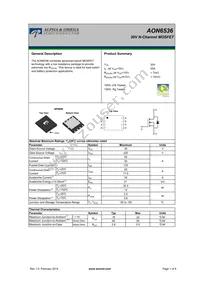 AON6536 Datasheet Cover