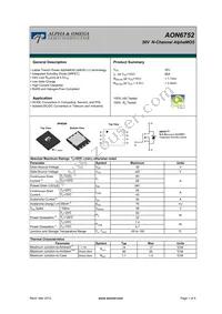 AON6752 Datasheet Cover