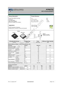 AON6792 Datasheet Cover