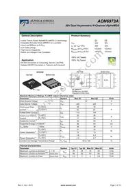 AON6973A Datasheet Cover