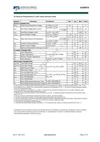 AON6974 Datasheet Page 2