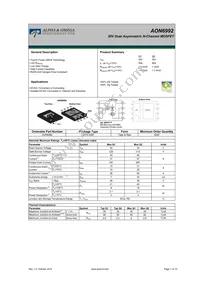 AON6992 Datasheet Cover