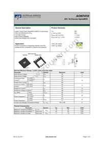 AON7418A Datasheet Cover