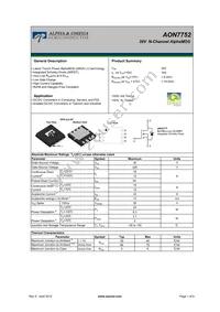 AON7752 Datasheet Cover