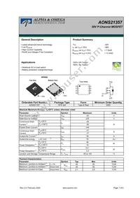 AONS21357 Datasheet Cover