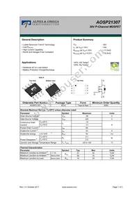 AOSP21307 Datasheet Cover