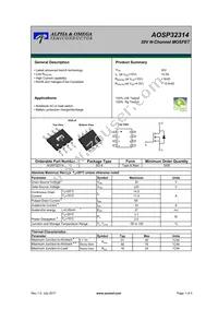 AOSP32314 Datasheet Cover