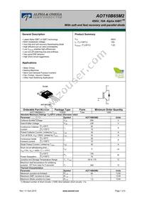 AOT10B65M2 Datasheet Cover