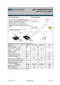 AOT11N70 Datasheet Cover