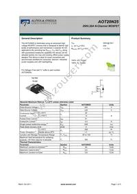 AOT20N25L Datasheet Cover