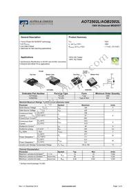 AOT2502L Datasheet Cover