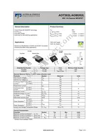 AOT262L Datasheet Cover