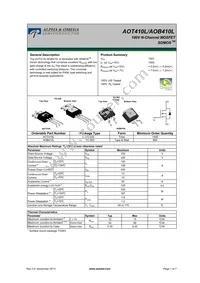 AOT410L Datasheet Cover