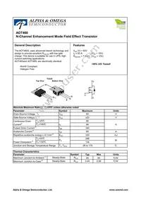 AOT460 Datasheet Cover