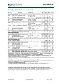 AOT470 Datasheet Page 2