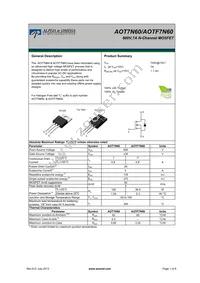 AOT7N60 Datasheet Cover