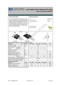 AOTF11N60L Datasheet Cover