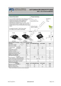 AOTF12N50 Datasheet Cover