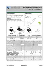 AOTF12N65 Datasheet Cover