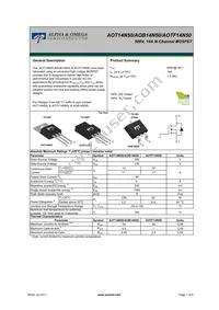 AOTF14N50 Datasheet Cover