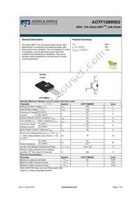 AOTF15B60D2 Datasheet Cover