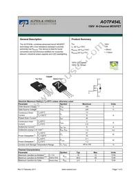 AOTF454L Datasheet Cover