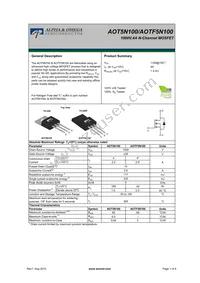 AOTF5N100 Datasheet Cover