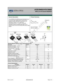 AOU3N60_001 Datasheet Cover