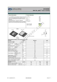 AOV20S60 Datasheet Cover