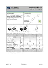 AOW14N50 Datasheet Cover