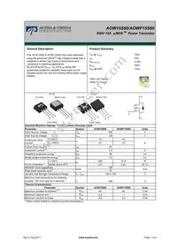 AOW15S60 Datasheet Cover