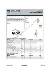 AOW20C60 Datasheet Cover
