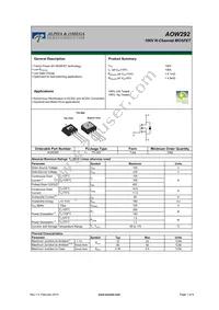 AOW292 Datasheet Cover