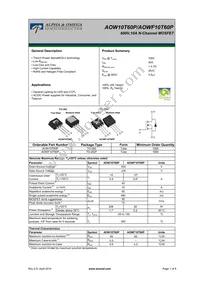 AOWF10T60P Datasheet Cover