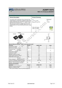 AOWF11N70 Datasheet Cover