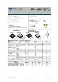 AOY514 Datasheet Cover