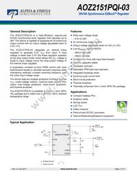 AOZ2151PQI-03 Datasheet Cover