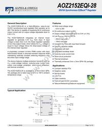 AOZ2152EQI-28 Datasheet Cover