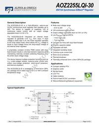 AOZ2255LQI-30 Datasheet Cover