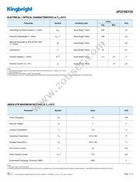 AP3216SYCK Datasheet Page 2