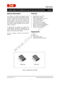 AP3406KT-ADJTRG1 Datasheet Cover