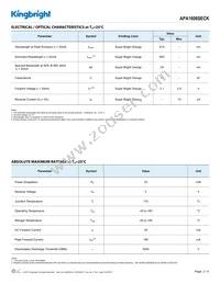 APA1606SECK Datasheet Page 2