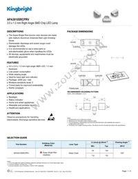 APA3010SRCPRV Datasheet Cover