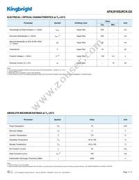 APA3010SURCK-GX Datasheet Page 2